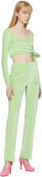 Maisie Wilen Green Dramady Wrap Cardigan
