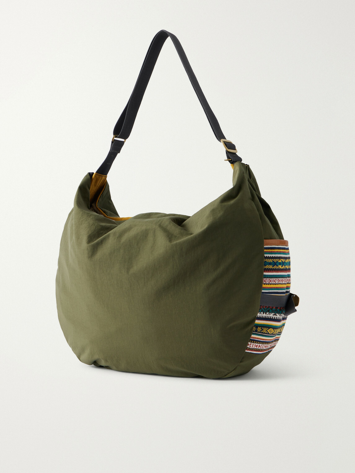Master-Piece - Chup Leather-Trimmed Cotton Shoulder Bag