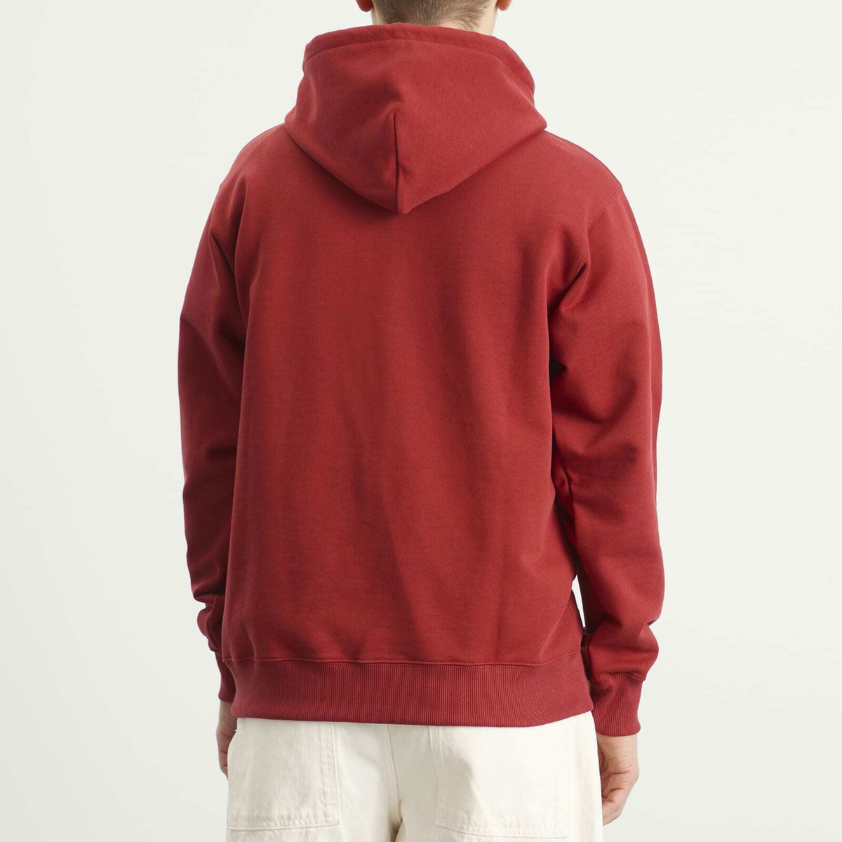 Drôle de Monsieur Men's Classic Slogan Hoodie in Dark Red
