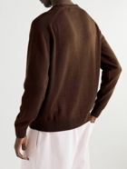 Pop Trading Company - Logo-Intarsia Cotton Sweater - Brown