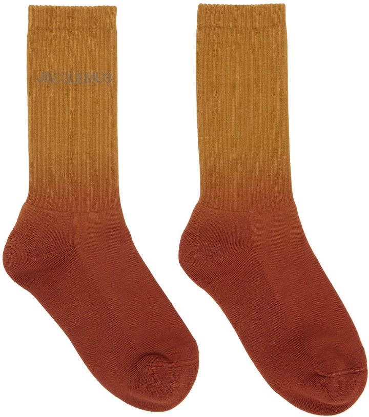 Photo: Jacquemus Orange & Tan 'Les Chaussettes Moisson' Socks