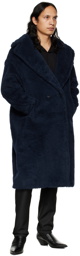 Max Mara Navy Teddy Bear Icon Coat