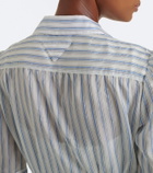 Prada Striped bow-detail shirt