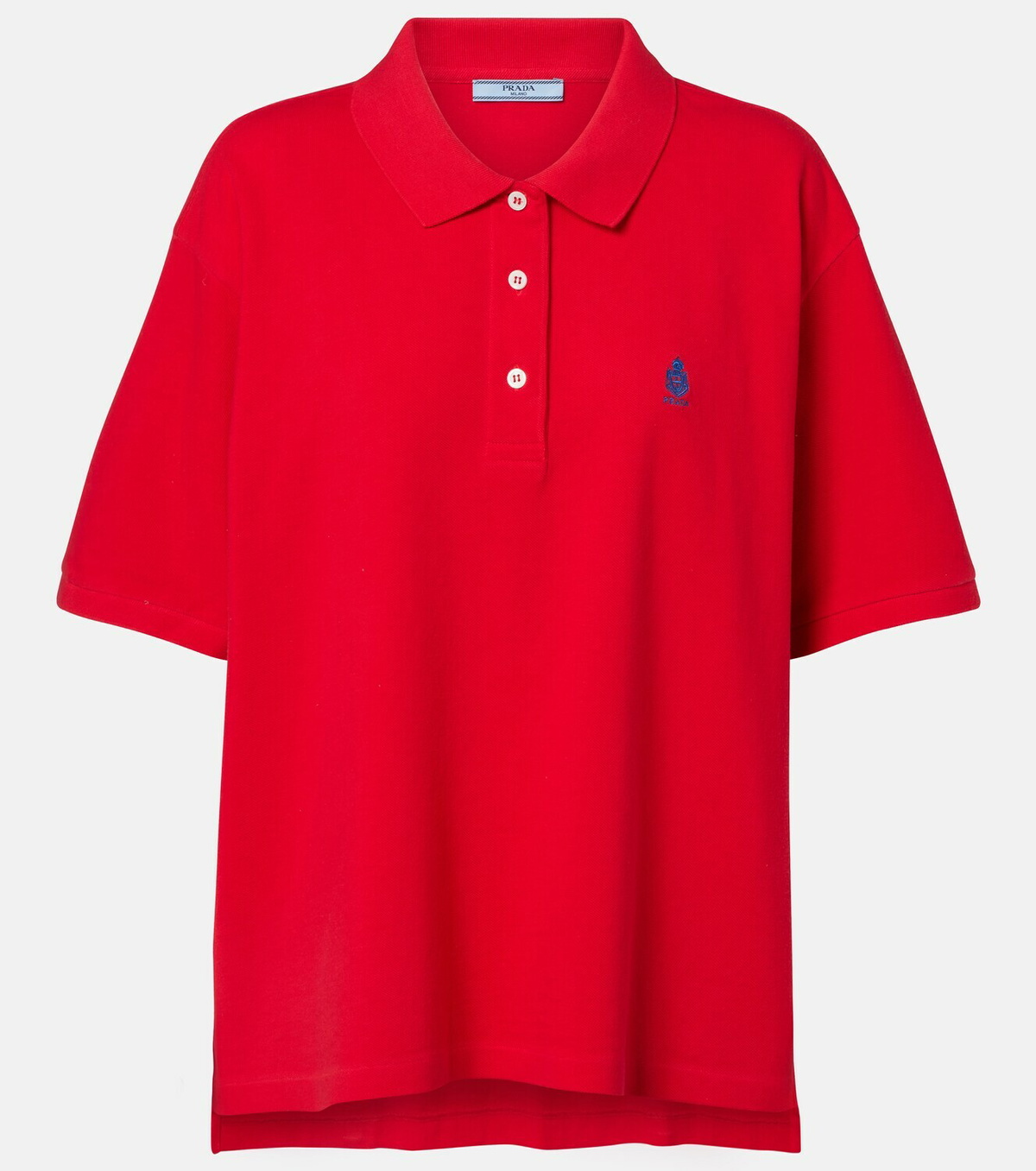 Prada Logo cotton piqué polo shirt