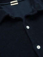 MASSIMO ALBA - Cruiser Cotton-Terry Shirt - Blue