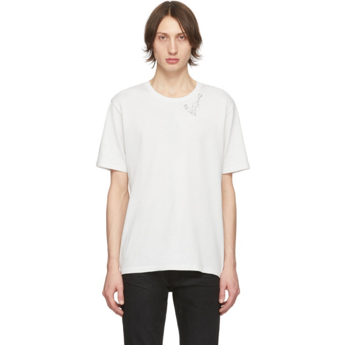 Photo: Saint Laurent Off-White Guitar Print T-Shirt