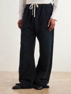 Les Tien - Straight-Leg Cotton-Fleece Sweatpants - Black