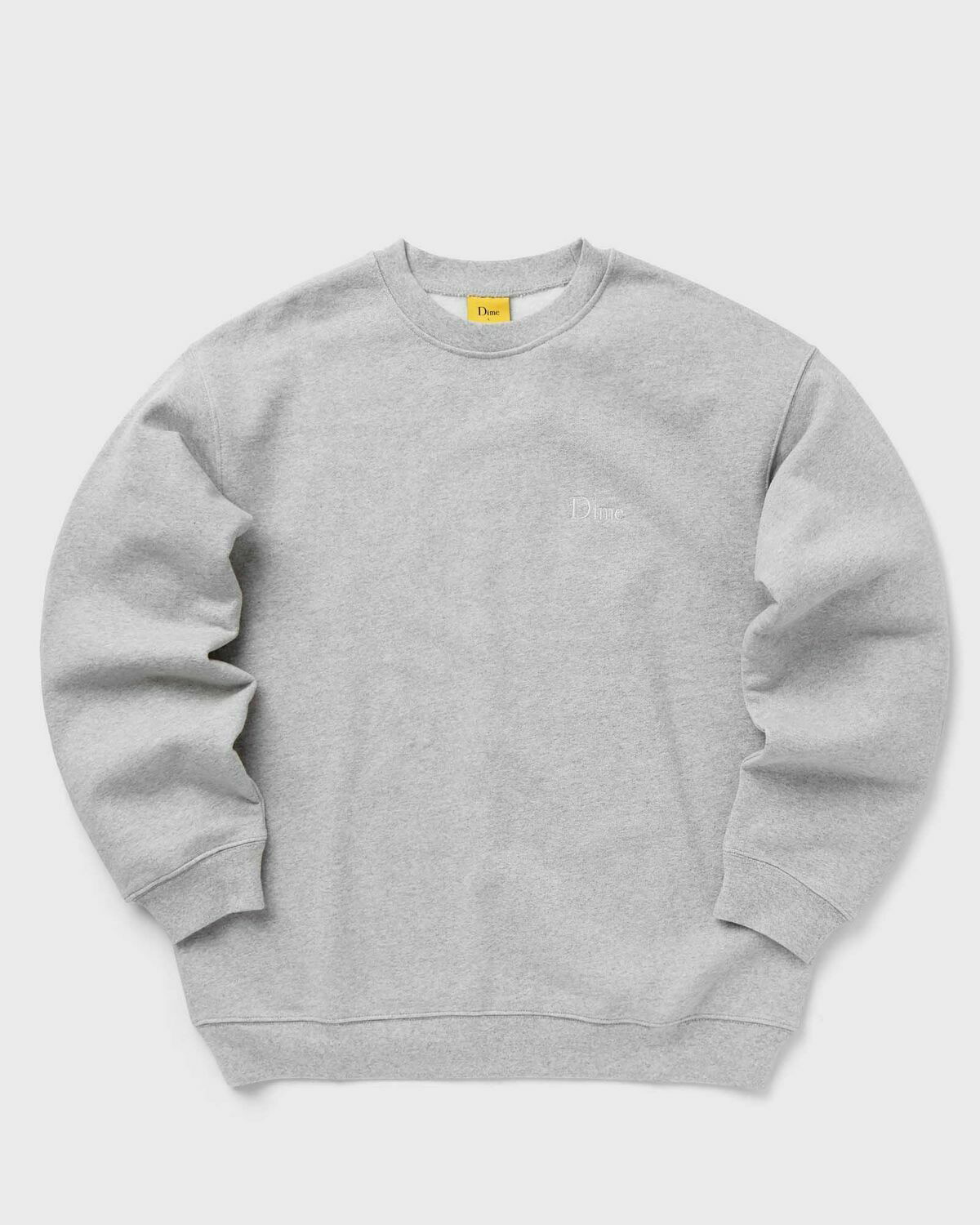 Dime Mtl Classic Small Logo Crewneck Grey Sweatshirt Dime