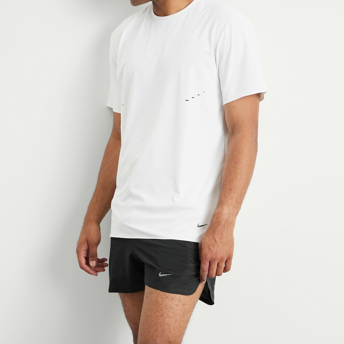 Nike Running Men's Dri-Fit T-Shirt in Summit White/Black