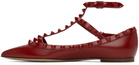 Valentino Garavani Red Rockstud Ballerina Flats