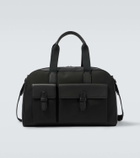 Brioni Leather-trimmed duffel bag