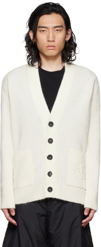 Photo: Jil Sander Off-White Embroidered Cardigan