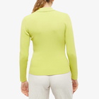 Samsøe Samsøe Women's Ashli Knitted Polo Shirt Top in Acid Green