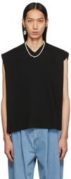 Camiel Fortgens Black Rib Spencer V-Neck