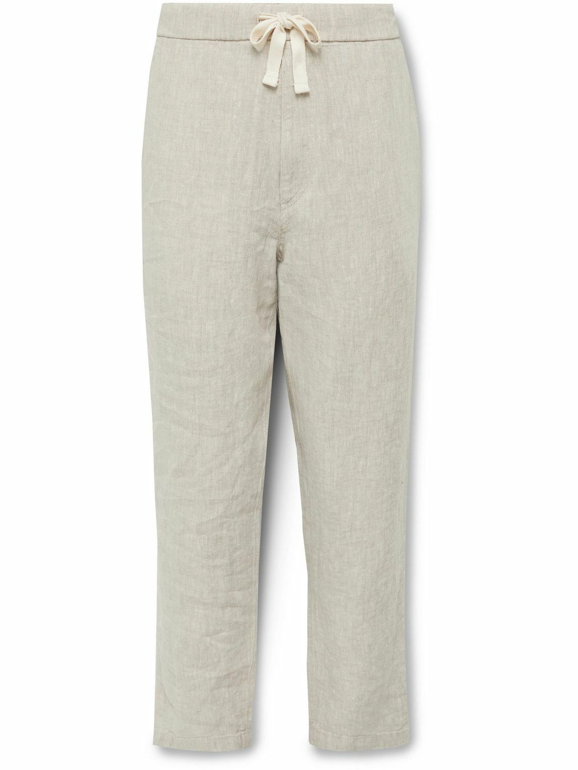 Oliver Spencer - Osborne Straight-Leg Checked Organic Linen Shorts -  Neutrals Oliver Spencer