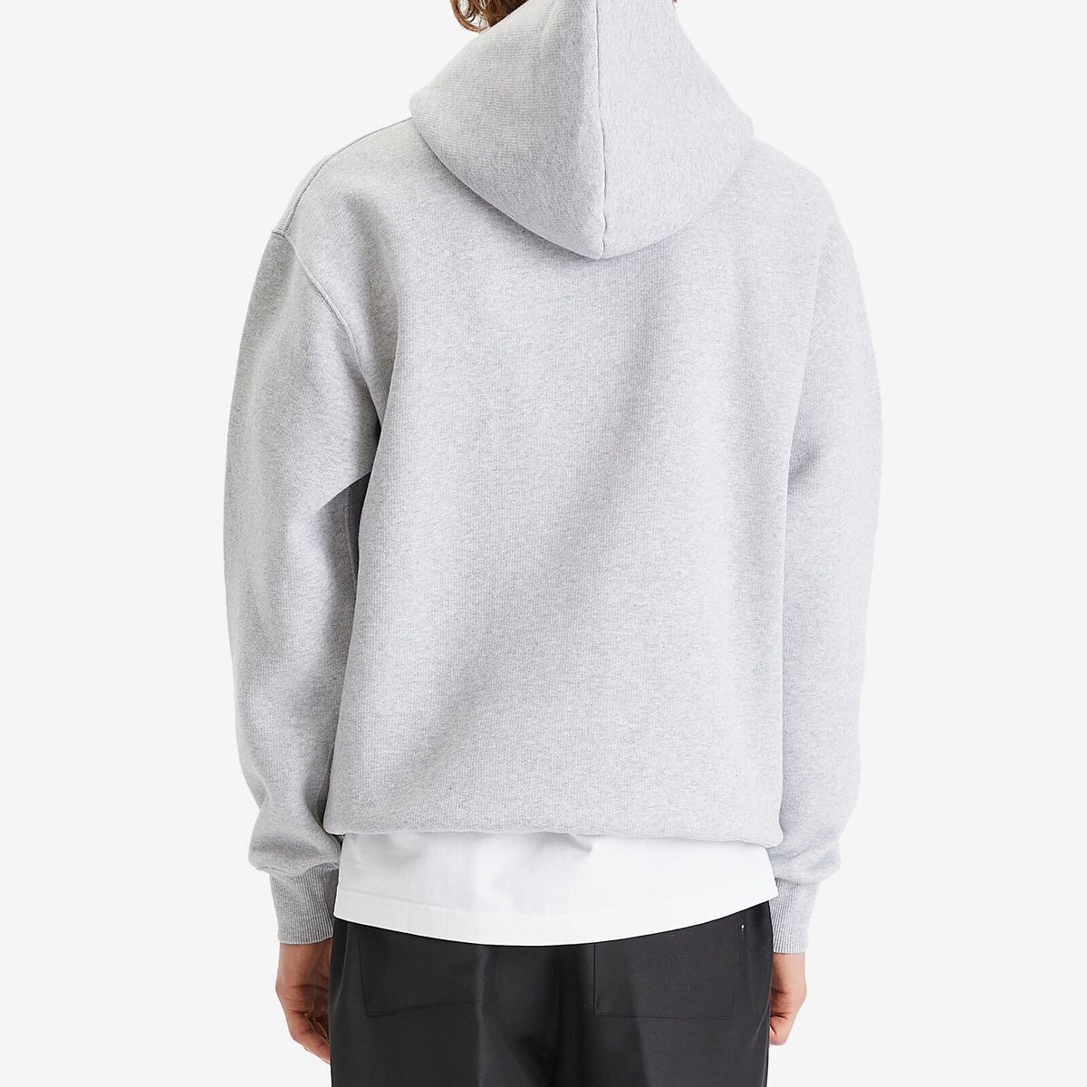 Róhe Men's Logo Hoodie in Mid Grey Melange