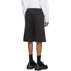 Valentino Black Macrogrid Bermuda Shorts