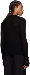 LOW CLASSIC Black Rolled Edge Sweater