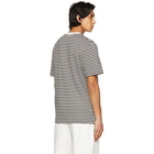 Moncler White and Black Striped T-Shirt