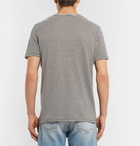 Isabel Marant - Leon Striped Slub Linen and Cotton-Blend T-Shirt - Men - Gray