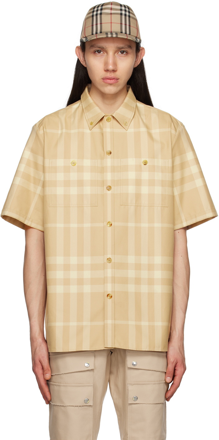 Burberry Beige Check Shirt Burberry