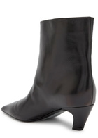 Khaite Arizona 50 Leather Ankle Boots Black