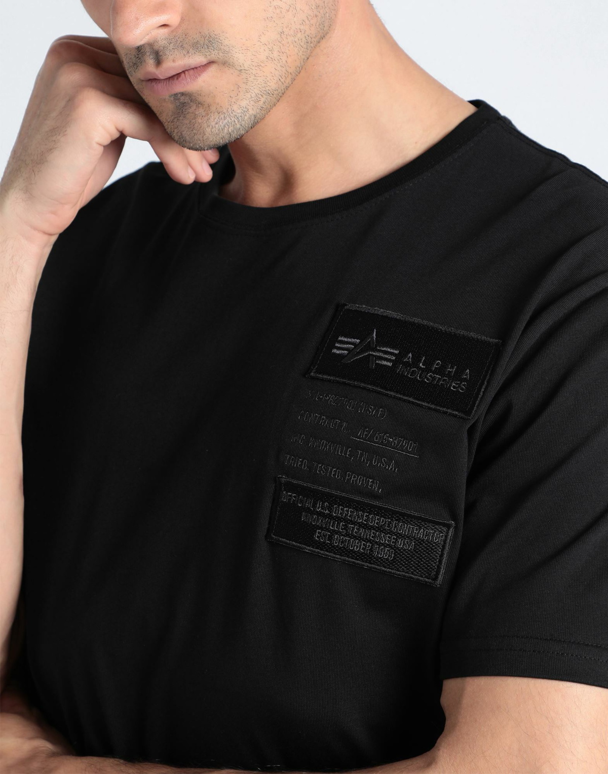 Alpha Industries Mens T-shirt in Black