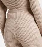 Jardin des Orangers Ribbed-knit cotton and cashmere sweatpants