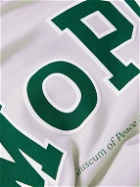 Museum Of Peace & Quiet - University Logo-Print Cotton-Jersey Hoodie - White