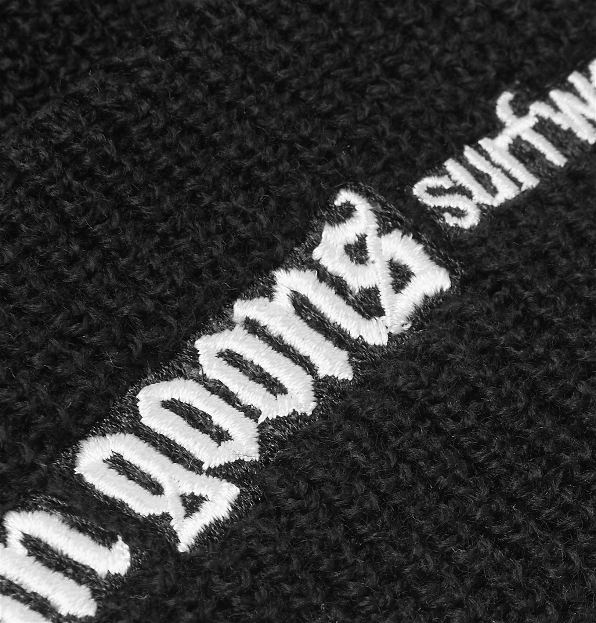 Noon Goons - Logo-Embroidered Ribbed-Knit Beanie - Black Noon Goons