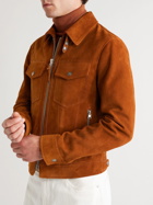 TOM FORD - Suede Blouson Jacket - Orange