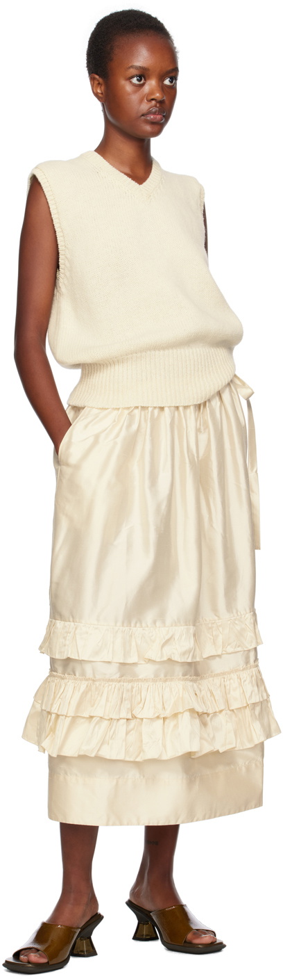 Cawley Off-White Betsy Midi Skirt