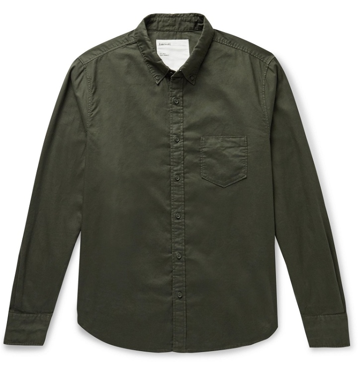 Photo: Entireworld - Slim-Fit Button-Down Collar Organic Cotton Oxford Shirt - Green