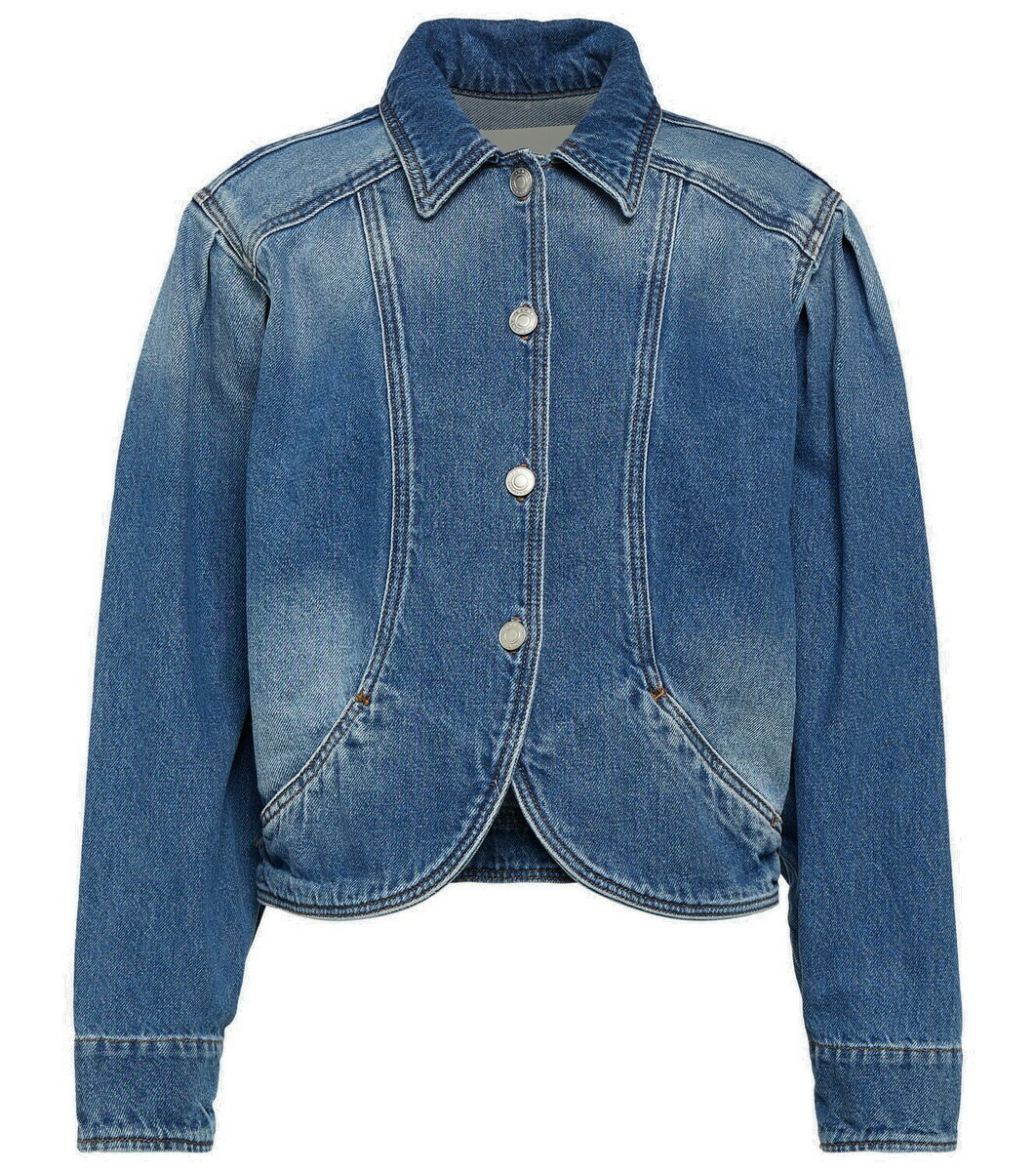 Isabel Marant Dipauline Faux Fur-lined Denim Jacket - Blue - ShopStyle
