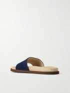 Brunello Cucinelli - Suede Slides - Blue