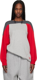 Stefan Cooke Gray & Red Liniebacker Sweater