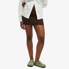 DONNI. Women's Box Weave Stretch Skirt in Espresso