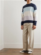 FRAME - Striped Ribbed Cashmere Sweater - Multi