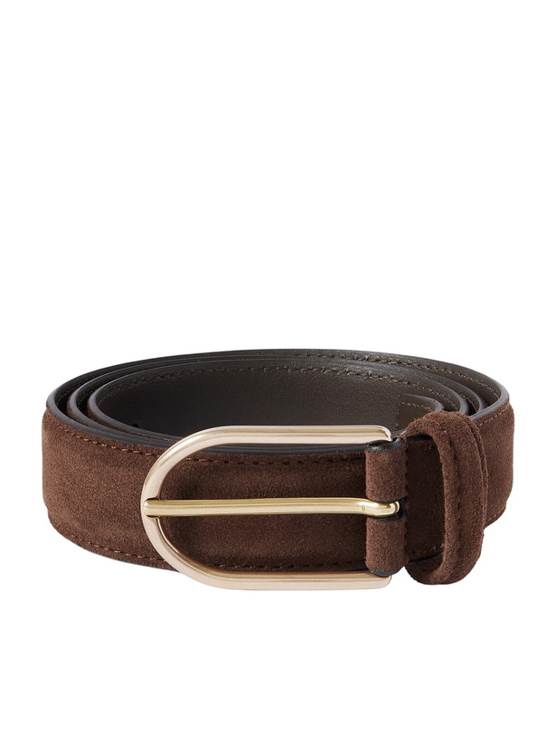 Photo: Anderson's - 3cm Suede Belt - Brown