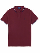 Polo Ralph Lauren - Logo-Embroidered Striped Cotton-Piqué Polo Shirt - Red