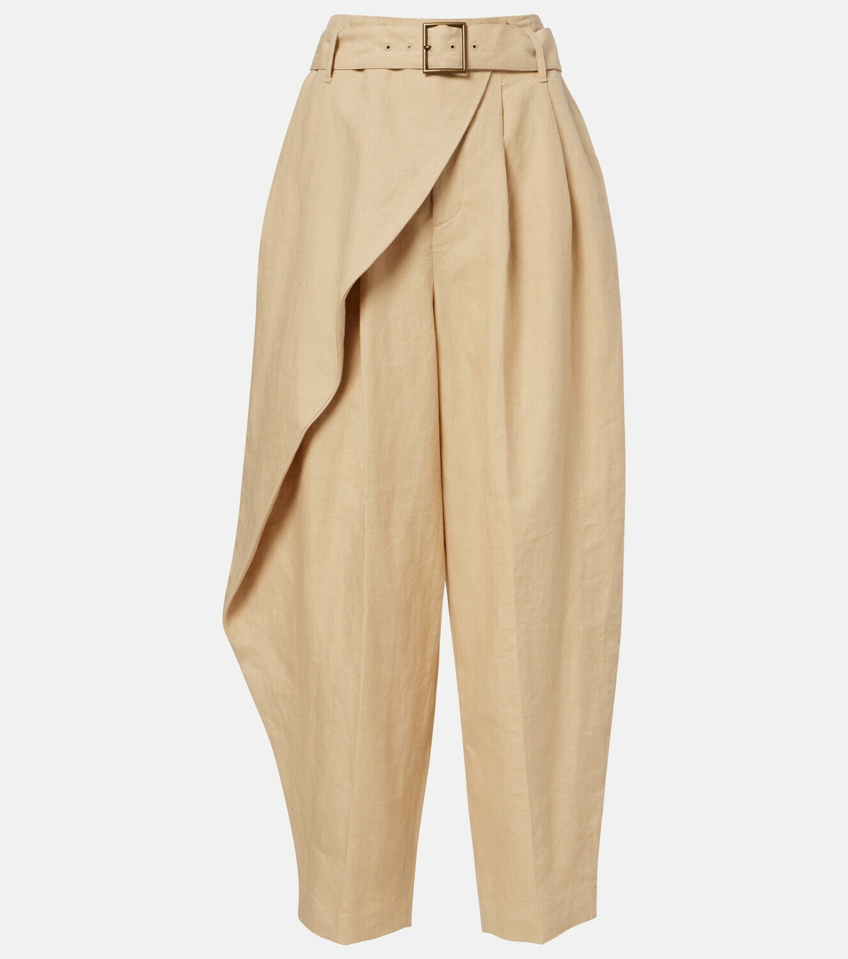 Polo Ralph Lauren Belted linen barrel-leg pants