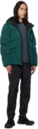 Stone Island Green Quilted Reversible Down Jacket