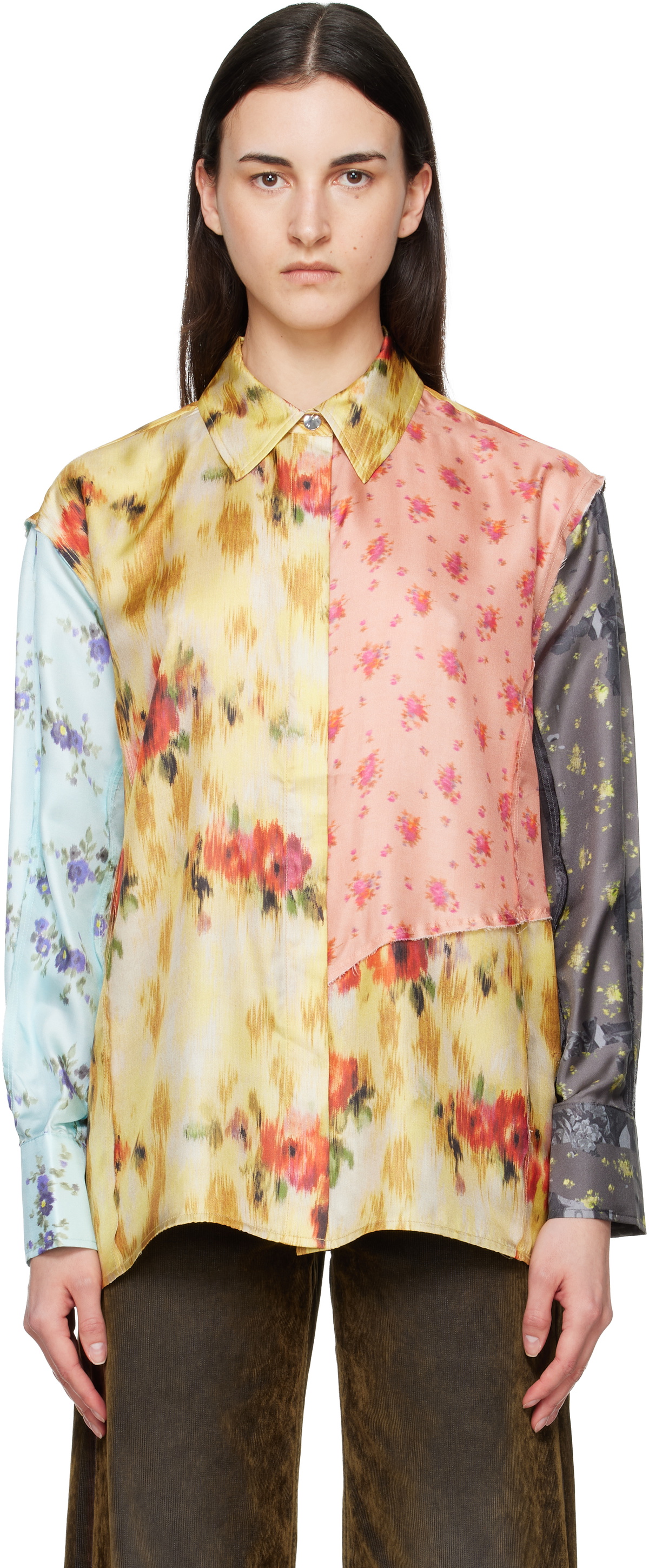 GANNI Multicolor Multi Printed Silk Shirt