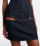 Jean Paul Gaultier Cutout denim minidress