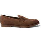 Brunello Cucinelli - Suede Penny Loafers - Men - Brown