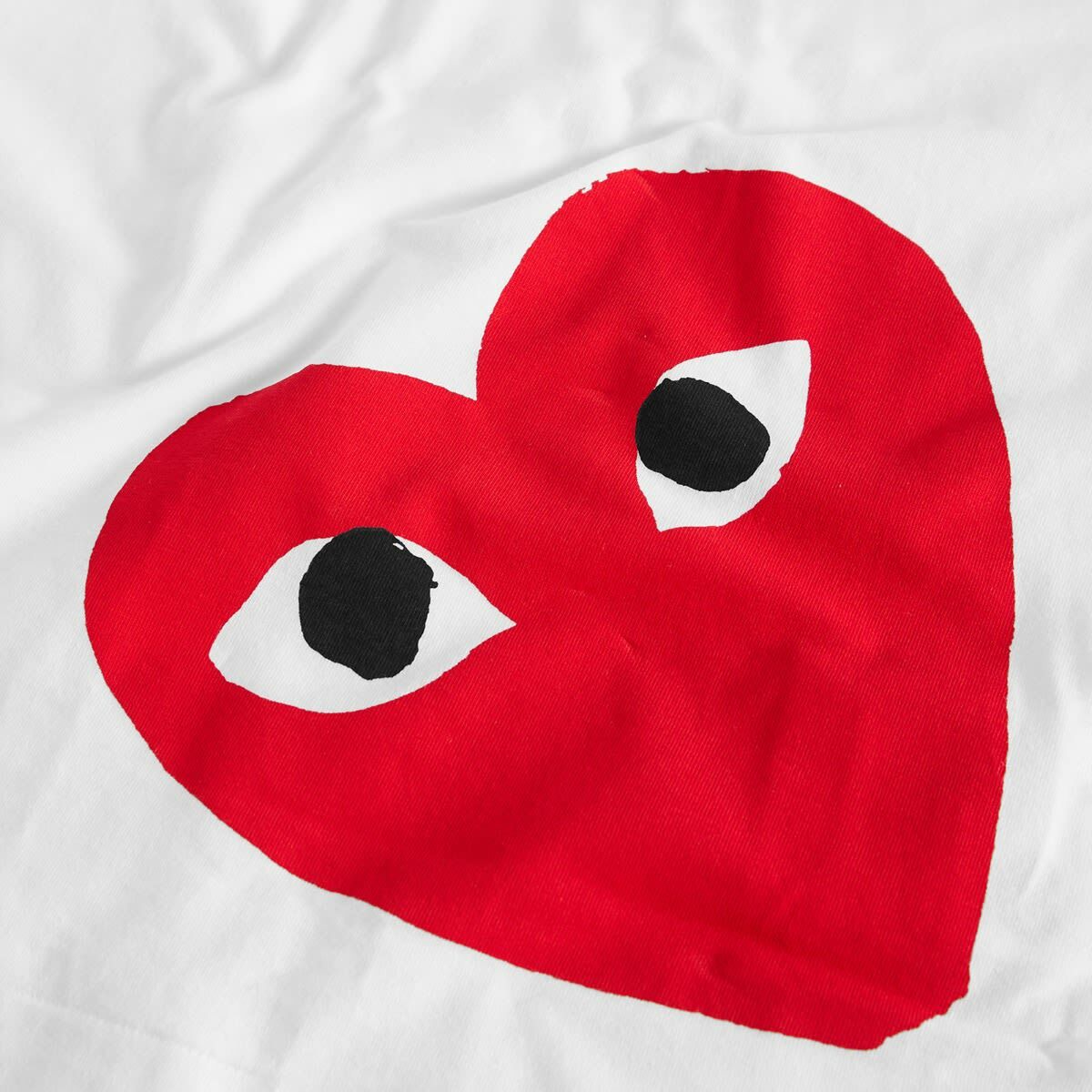 Comme des Garçons Play U T-SHIRT LOGO PRINT KNIT in White
