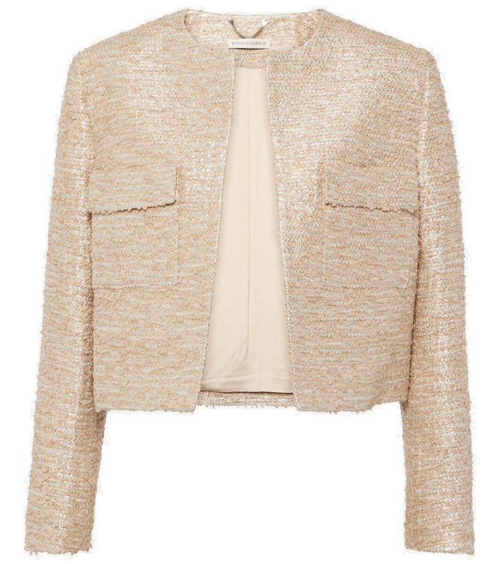 Photo: Emilia Wickstead Pheblia cropped tweed jacket