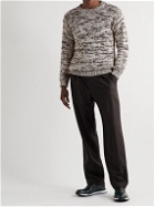 Tod's - Leather-Trimmed Cotton Sweater - Brown