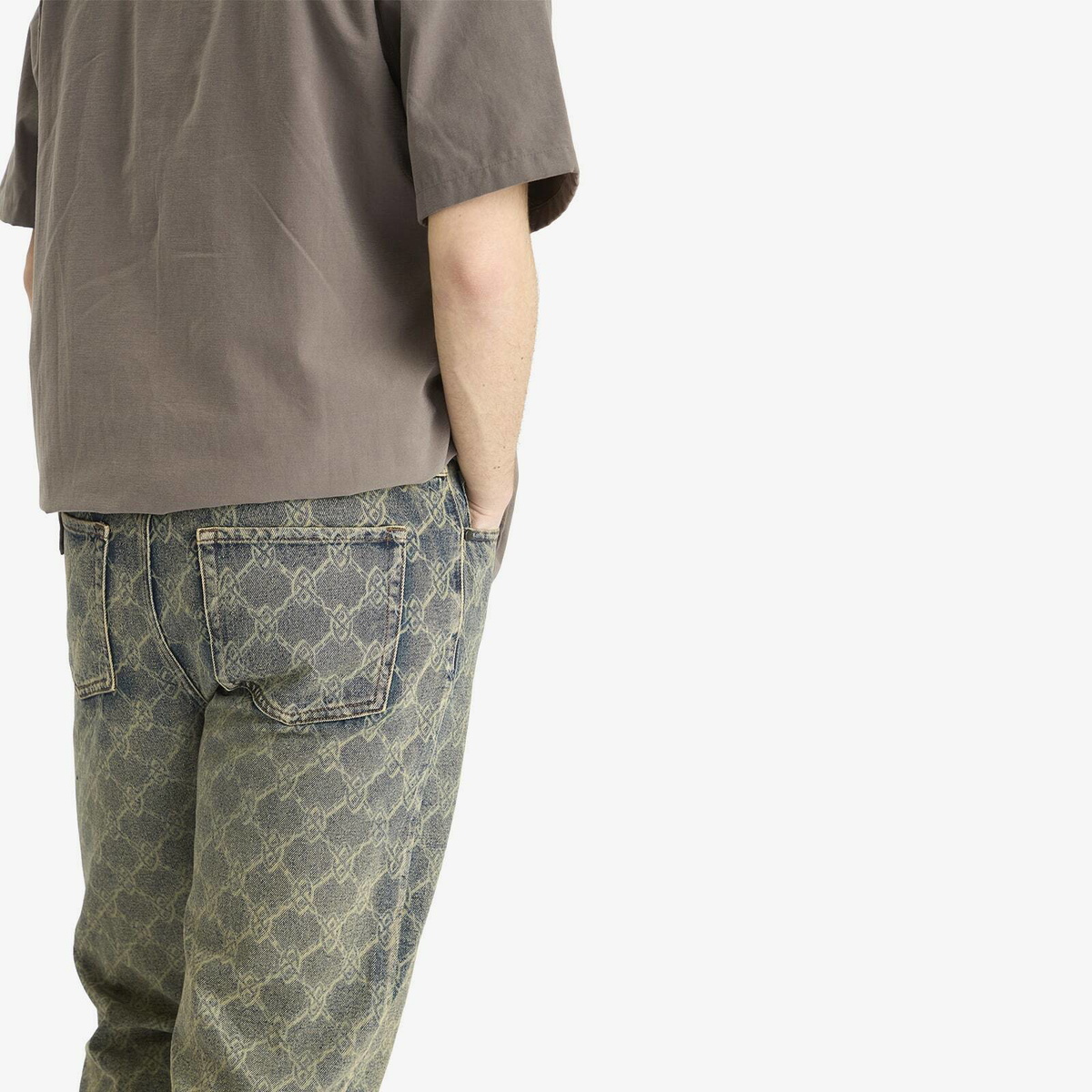 Daily Paper Men's Shield Laser Washed Jeans in Blue