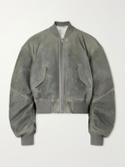 Rick Owens - Secchia Shearling Bomber Jacket - Gray